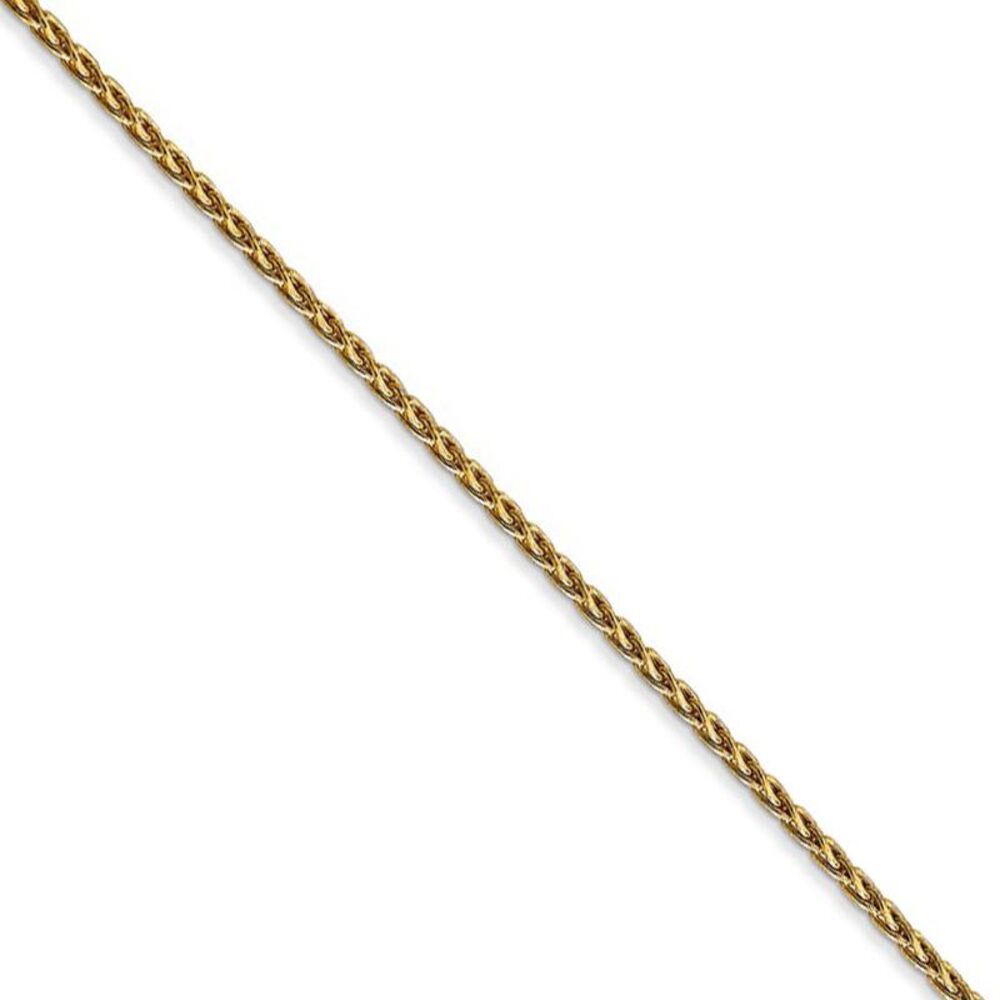 1.5mm, 14k Yellow Gold, Solid Parisian Wheat Chain Necklace, 22 Inch